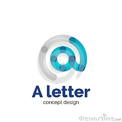 Vector modern minimalistic letter concept logo Vector Illustration