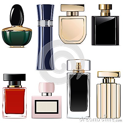 Vector Modern Perfume Icons Vector Illustration