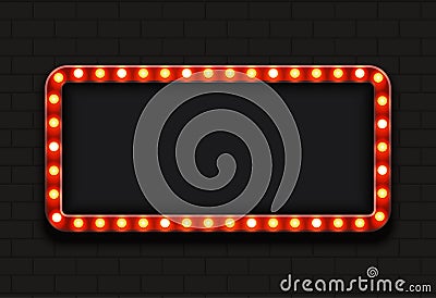 Vector modern retro billboard background Vector Illustration