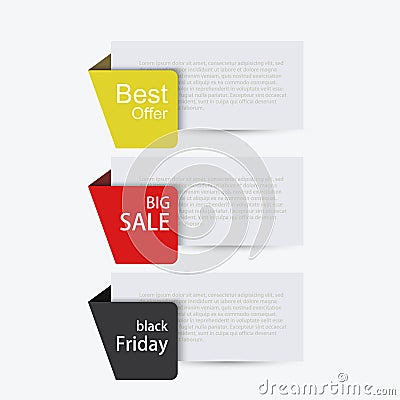 Vector modern sale banners set Vector Illustration