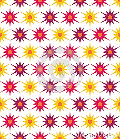 Vector modern seamless colorful geometry floral pattern, color abstract geometric background Vector Illustration