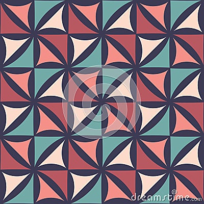 Vector modern seamless colorful geometry floral pattern, color abstract geometric background Vector Illustration