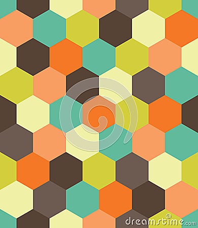 Vector modern seamless colorful geometry hex pattern, color abstract Vector Illustration