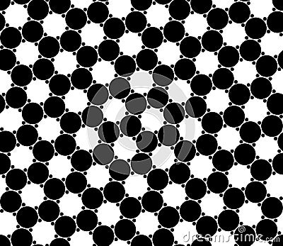 Vector modern seamless geometry pattern circles, black and white abstract Vector Illustration