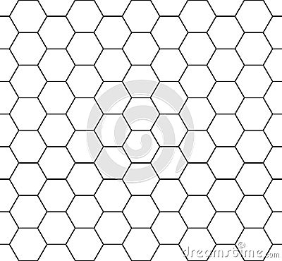 Vector modern seamless geometry pattern hexagon, black and white honeycomb abstract Vector Illustration