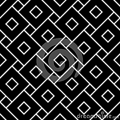 Vector modern seamless geometry pattern squares, black and white abstract Vector Illustration