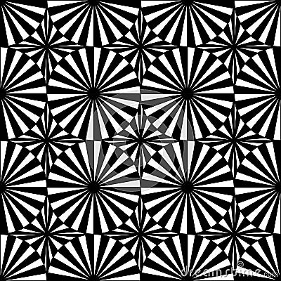 Vector modern seamless geometry pattern target, black and white abstract Vector Illustration