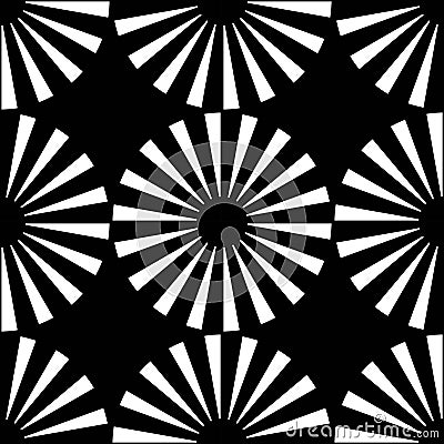 Vector modern seamless geometry pattern target, black and white abstract Vector Illustration