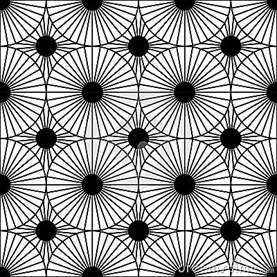 Vector modern seamless geometry pattern target, black and white abstract Vector Illustration