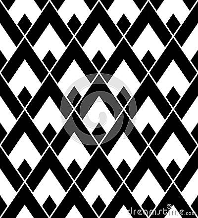 Vector modern seamless geometry pattern triangle, black and white abstract Vector Illustration