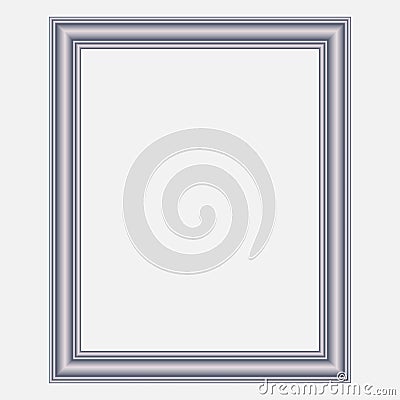 Vector modern silver frame Vector Illustration