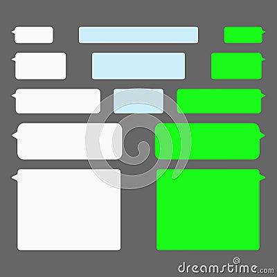 Vector modern sms or message icons. Bubble speech set Vector Illustration