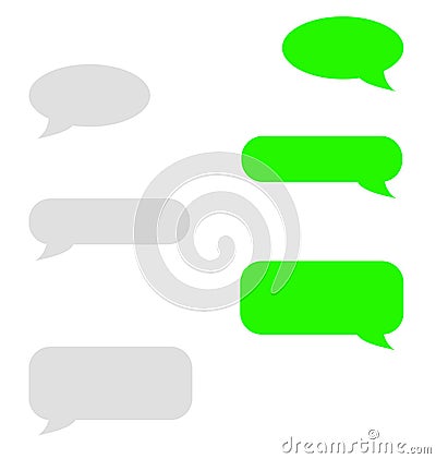 Vector modern sms or message icons. Bubble speech set Vector Illustration