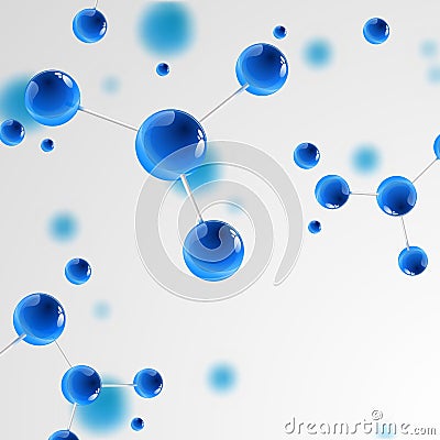 Vector molecules background Vector Illustration