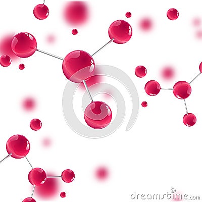 Vector molecules background Vector Illustration