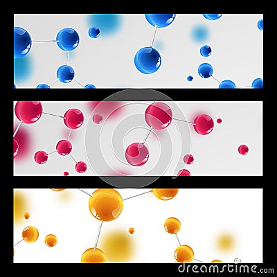 Vector molecules background Vector Illustration