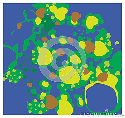 Vector molecules virus. green molecules. Vector Illustration