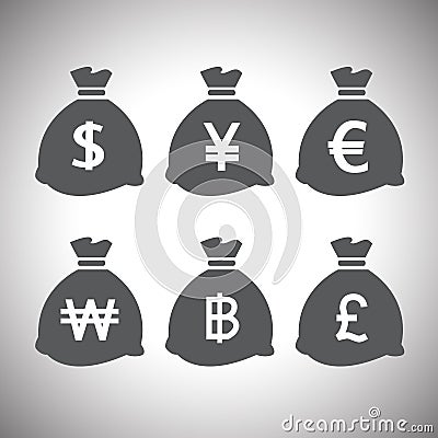 Vector money bags set Vector Illustration