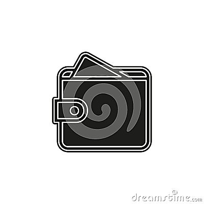 vector money wallet icon, purse Stock Photo