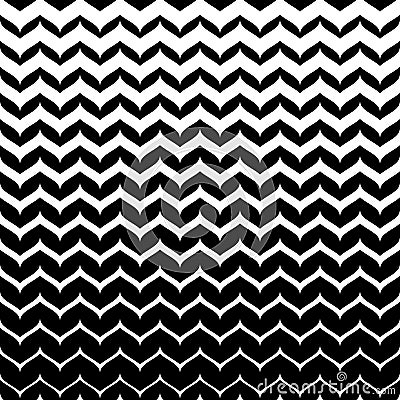 Vector monochome patten, smooth zigzag lines Vector Illustration