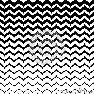 Vector monochome patten, smooth zigzag lines Vector Illustration