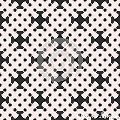 Vector monochrome minimalist seamless pattern, smooth geometric Vector Illustration