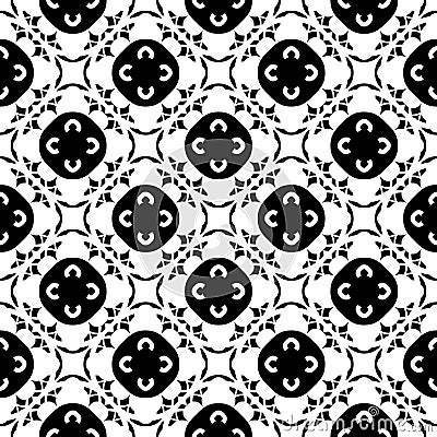 Vector monochrome ornament texture. Oriental seamless pattern Vector Illustration