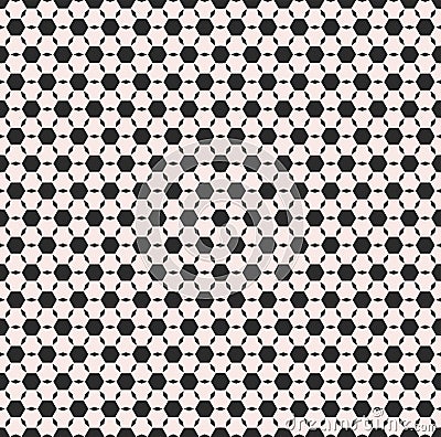 Vector monochrome seamless pattern, black hexagons Vector Illustration