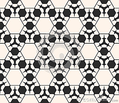 Abstract geometric background. Delicate linear texture with prickly figures, triangles, hexagons. Vector Illustration