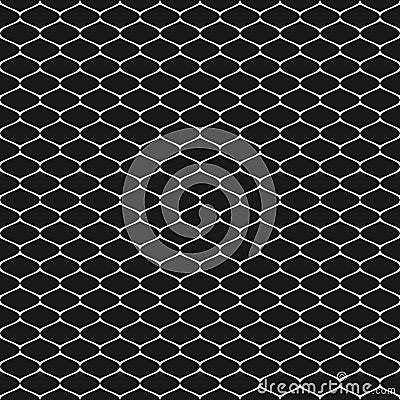 Vector monochrome seamless pattern of mesh, lattice, grid, fishnet, tissue, lace, net. Vector Illustration