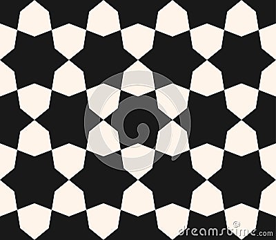 Vector monochrome seamless texture, geometric pattern hexagonal Vector Illustration