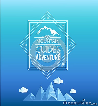 Vector mountain emblem. Vector Illustration