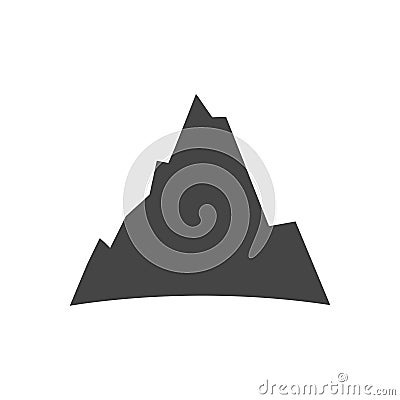 Vector mountains icon, logo or emblems Vector Illustration