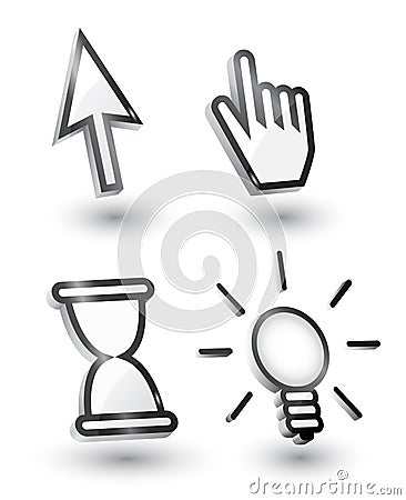 Vector mouse cursors Vector Illustration