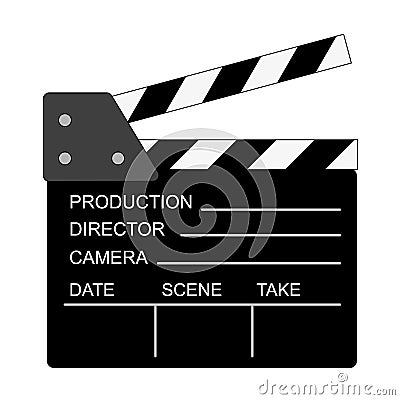 Vector movie clapper board Vector Illustration