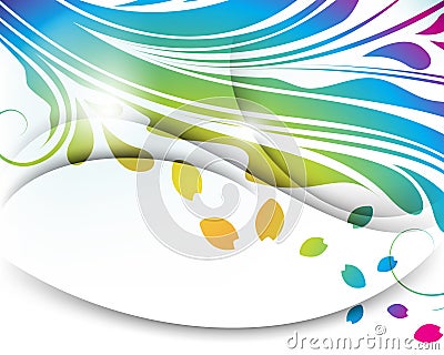 Vector multicolor abstract leaf background Stock Photo