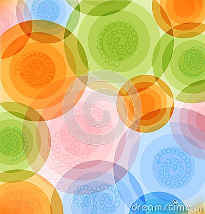 Vector multicolor background Pattern with shiny circles Geometric colorful design Stock Photo