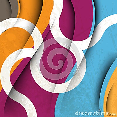 Vector multicolor wave elements background Stock Photo