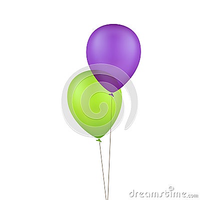 Vector Multicolored Colorful Balloons Vector Illustration