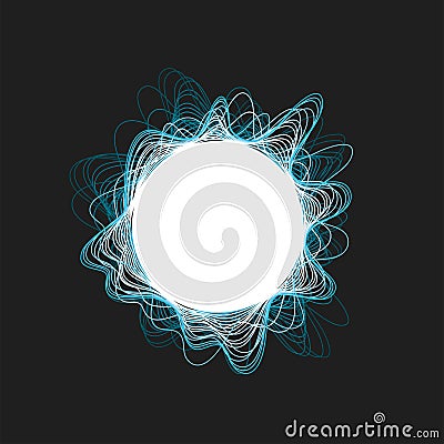 Vector music background of audio sound wave Vector Illustration