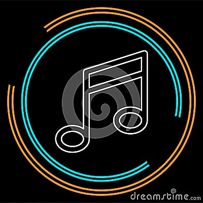 Vector music note sign - musical symbol sign Vector Illustration