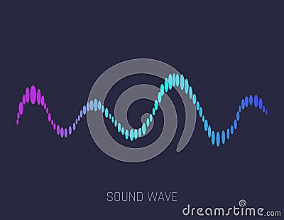 Vector music sound waves. Concept musical bar. Audio digital equalizer technology, console panel, musical pulse. Dynamic Vector Illustration