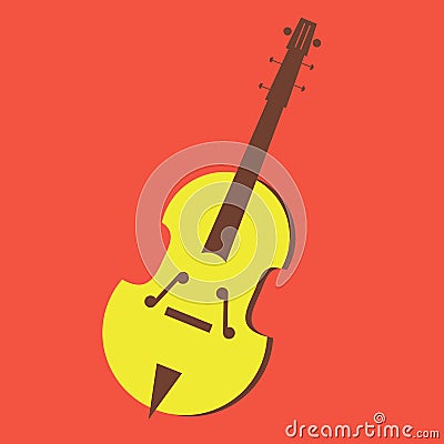 Vector music violin illustration icon art Vector Illustration