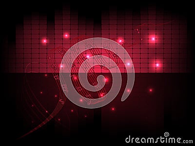 Vector musical abstract background with equalizer and notes Vector Illustration