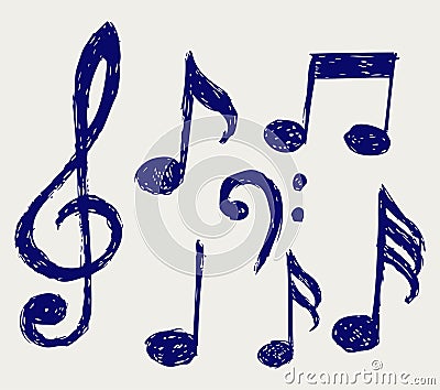 Vector musical notes Vector Illustration