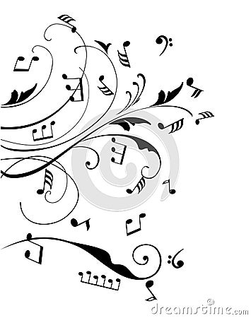 Vector musical notes Vector Illustration