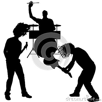 Vector musicians silhouette. Vector Illustration