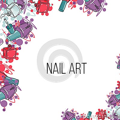 Vector nail lacquer bottles Vector Illustration