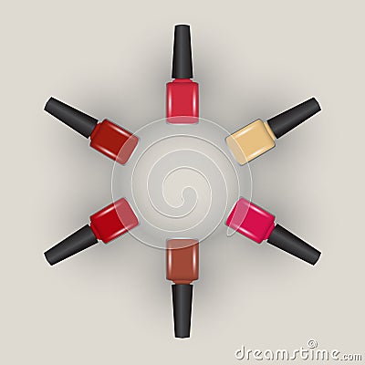 Vector nail polish set Vector Illustration