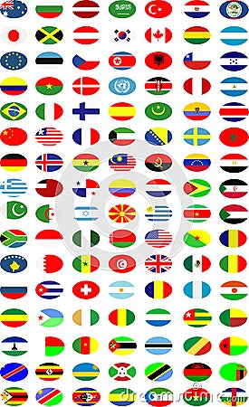 Vector of the national flags Vector Illustration